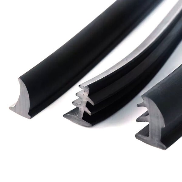 1764234980852597065734131712 Close-up of black T-shaped window seal strips showing the T profile