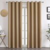product-thermal-curtain-khaki Khaki thermal door curtain with eyelet top